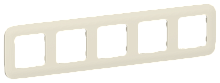 FLITE ARTISTIC Рамка 5-местная  сливочный (FI-M52-31-20-K86)