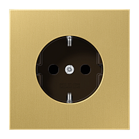 JUNG Штепсельная розетка SCHUKO одинарная, с заземлением, с шторками, 16A, 250В   (механизм + накладка, б (ME1520KIC)