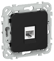 FLITE Розетка компьютерная RJ45 категория 5Е UTP  черный (FI-K12-1-K02)