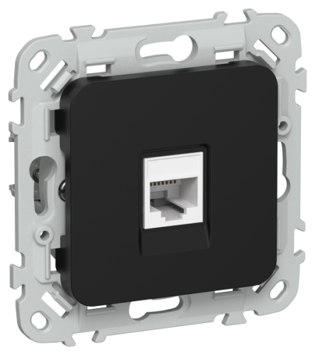 FLITE Розетка компьютерная RJ45 категория 5Е UTP  черный (FI-K12-1-K02)