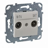 SCHNEIDER ELECTRIC UNICA Розетка телевизионная R-TV/SAT проходная в рамку бежевая (MGU5.456.25ZD)