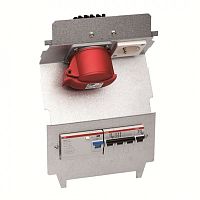 ABB Панель монтажная CEE 3P+N+E/2хВА 10А/ВДТ 30мА CWF12 оцинкованная сталь Schuko (2CMA177445R1000)