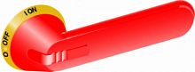 ABB Ручка управления OHY125J12E011  (красно-желтая) для управления через дверь реверсивными рубильниками (1SCA022615R1650)