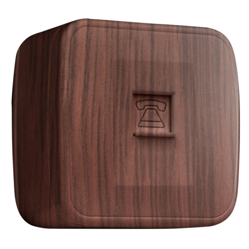 EKF Розетка RJ-45 1-местная ОП Минск 1А 120В темное дерево (EGK01-035-40)