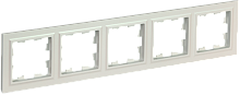 BRITE Рамка 5-мест. РУ-5-БрЖ жемч. IEK (BR-M52-K36)