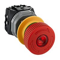 SCHNEIDER ELECTRIC Кнопка аварийной остановки, с подсветкой 2нз+1но (XB5AS86449B4)