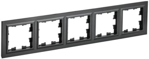 BRITE Рамка 5-мест. РУ-5-БрЧ черн. IEK (BR-M52-K02)