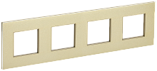 IEK SKANDY Рамка 4-местная SK-F34Sh металл шампань  (SK-M42-M-K37)