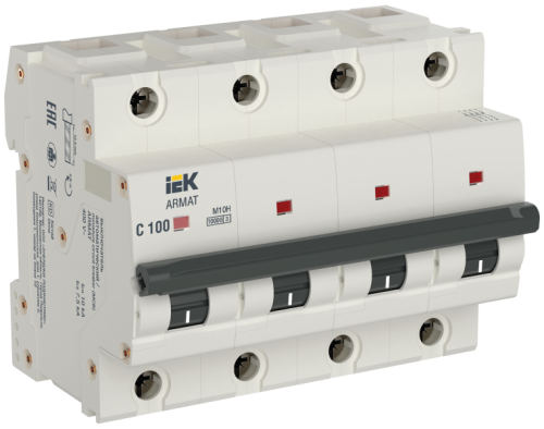 IEK ARMAT Автоматический выключатель M10H 4P C 100A  (AR-M10H-4-C100)