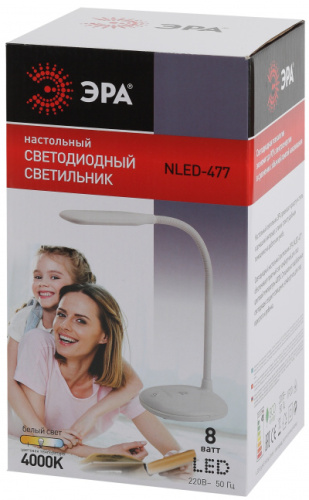 ЭРА Светодиодный настольный светильник NLED-477-8W-W белый (Б0041082) ЭРА Светодиодный настольный светильник NLED-477-8W-W белый (Б0041082)