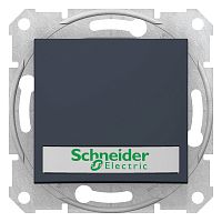 SCHNEIDER ELECTRIC Sedna Выключатель-кнопка с надписью подсветкой графит (SDN1600370)