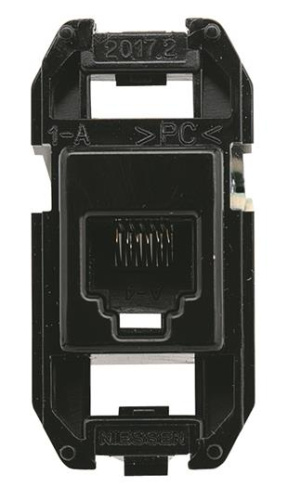 ABB Разъём телекоммуникационный на 8 контактов, тип RJ45, категория 3 (2CLA201730A1001)