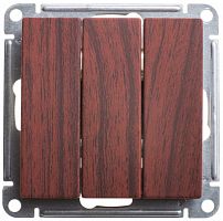 SCHNEIDER ELECTRIC W59 Выключатель трехклавишный, 10АХ, механизм, дуб (VS0510-351-9-86)