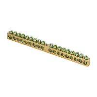 EKF Шина PEN ноль-земля 8х12мм 18 отверстий латунь крепеж по центру PROxima (sn0-125-18-c)