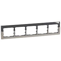 LEGRAND Galea Life Рамка 5 постов горизонтальная хром (771935 )
