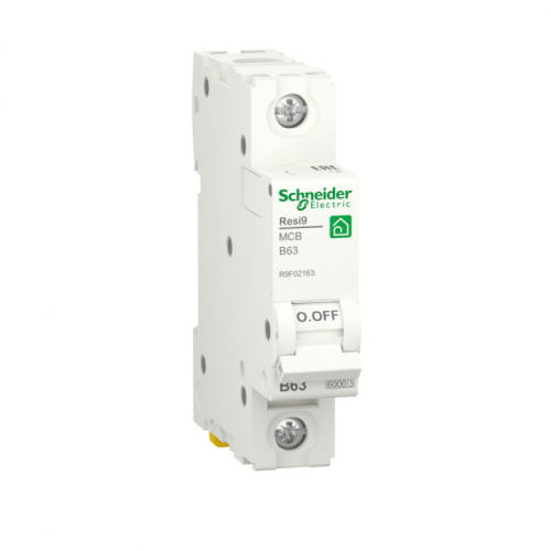 SCHNEIDER ELECTRIC RESI9 Выключатель автоматический B 63А 1P 6000A (R9F02163)