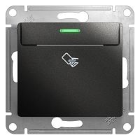 SCHNEIDER ELECTRIC GLOSSA Выключатель карточный схема 6 антрацит в рамку (GSL000769)