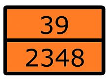 EKF Знак для маркировки опасных грузов ''Номер ООН 39/2348'' ГОСТ Р 52290-2004 300х400 мм, пленка самоклеящаяся ГОСТ 19433-88 (an-7-39-2348)