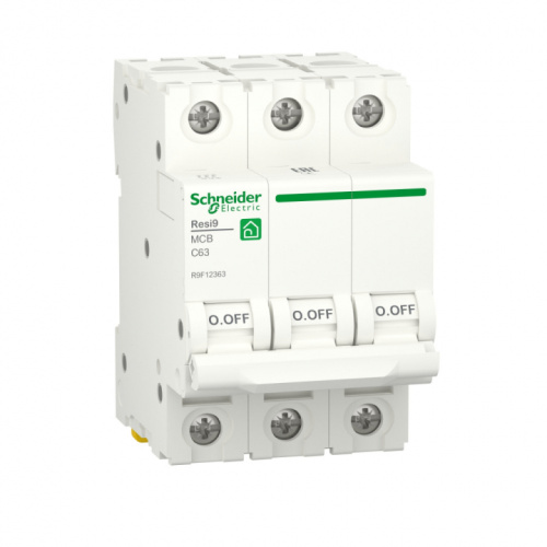SCHNEIDER ELECTRIC RESI9 Выключатель автоматический С 63А 3P 6000A (R9F12363)