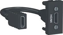 SCHNEIDER ELECTRIC Розетка UNICA MODULAR HDMI 1 модуль антрацит (NU343054)