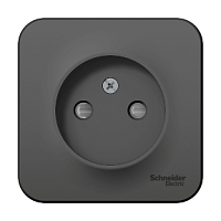 SCHNEIDER ELECTRIC Розетка BLANCA наружная без заземления со шторками с изоляционной пластиной 16А 250В антрацит (BLNRA001116)