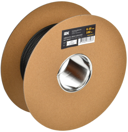 IEK Оплетка кабельная 6-10мм полиэстер 100м черная  (UBS10-PL-0610-100-K02)