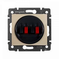 LEGRAND VALENA Розетка двойная для колонок в рамку слоновая кость индивидуальная упаковка (695621)