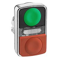SCHNEIDER ELECTRIC Головка кнопки двойная без маркировки + LED (ZB4BW7L3740)