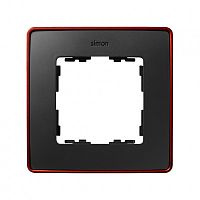SIMON Рамка 1 пост красный/графит (8201610-252)