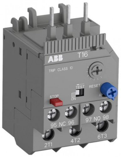 ABB Реле перегрузки тепловое T16-1.0 диапазон уставки 0.74А+1А для контакторов типа B6/B7 (1SAZ711201R1023)