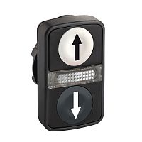 SCHNEIDER ELECTRIC Головка кнопки двойная с маркировкой + LED (ZB5AW7A1724)