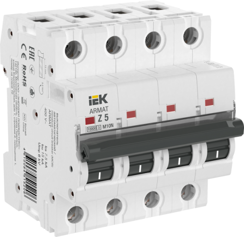IEK ARMAT Выключатель автоматический четырехполюсный M10N  Z 5А (AR-M10N-4-Z005)