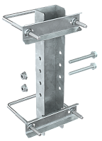 IEK Крепление к опорам огражд. 80-100мм для 1-консоли HDZ (CLM50D-CO-100-1-HDZ)