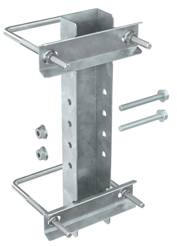 IEK Крепление к опорам огражд. 80-100мм для 1-консоли HDZ (CLM50D-CO-100-1-HDZ)