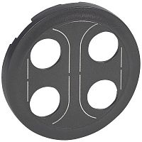 LEGRAND Celiane Лицевая панель двойной розетки Banana 2х067312 графит (067874 )