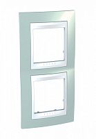 SCHNEIDER ELECTRIC UNICA-Хамелеон Рамка вертикальная 2 поста морская волна/белый (MGU6.004V.870)