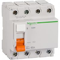 SCHNEIDER ELECTRIC Выключатель дифференциального тока  (УЗО) 4п 63А 30мА ВД63 АС (11466)