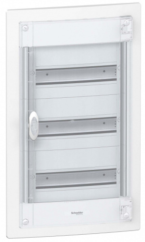 SCHNEIDER ELECTRIC Щиток ЩРв-П-39 прозрачная дверь IP40 белый Pragma (PRA24313)