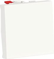 SCHNEIDER ELECTRIC Выключатель UNICA MODULAR одноклавишный кнопочный схема 1 10 A 2 модуля белый (NU320618)