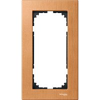 SCHNEIDER ELECTRIC Рамка 2 поста деревянная без перегородки бук (MTN4058-3470)