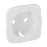 LEGRAND Valena ALLURE Лицевая панель для силовой розетки 2К+З с зажимами 6кв мм Белая (755255 )