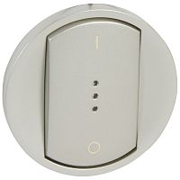 LEGRAND Celiane Панель лицевая для выключателя 2 полюса индикатор титан (068323 )