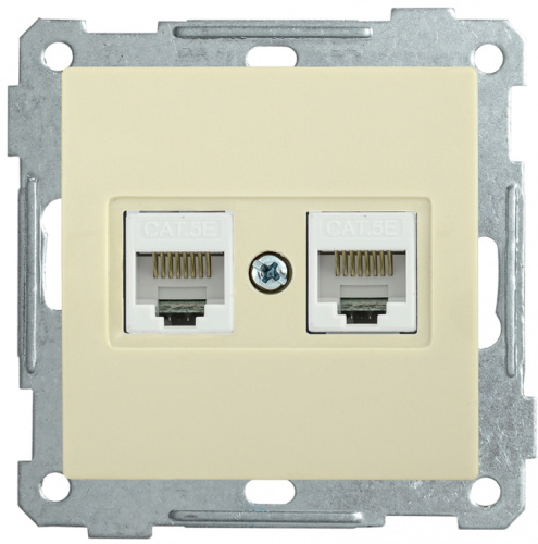 IEK РK10-2-Б Розетка двухместная компьютерная RJ45 Cat5e BOLERO кремовый IEK (EKB25-K33) IEK РK10-2-Б Розетка двухместная компьютерная RJ45 Cat5e BOLERO кремовый IEK (EKB25-K33)