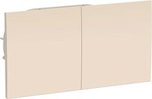 SCHNEIDER ELECTRIC Розетка ATLASDESIGN двойная с заземлением со шторками сдвижная крышка 16А в сборе бежевый (ATN000228)