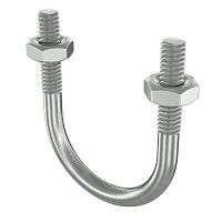 DKC Скоба монтажная U-образная с резьбой М8 с гайками для труб d 2 (BHU11200M8)