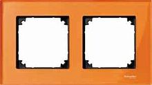 SCHNEIDER ELECTRIC Рамка 2 поста стеклянная оранжевый кальцит (MTN404202 )