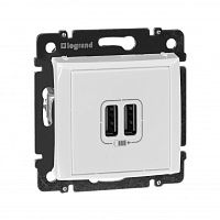 LEGRAND VALENA Розетка двойная USB белая (770470 )