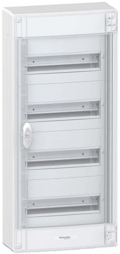 SCHNEIDER ELECTRIC Щит распределительный навесной ЩРн-П-52 (4х13) IP40 пластиковый прозрачная дверь белый Pragma  (PRA29413)