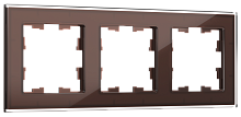 IEK BRITE Рамка 3 -местная РУ-3-2-БрТБ стекло темная бронза IEK (BR-M32-G-K45)