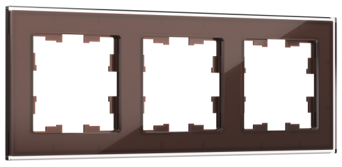 IEK BRITE Рамка 3 -местная РУ-3-2-БрТБ стекло темная бронза IEK (BR-M32-G-K45)
